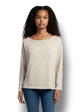 Forever 21 Women’s Lightweight Loose Knit Pullover Sweater, Oatmeal, size M